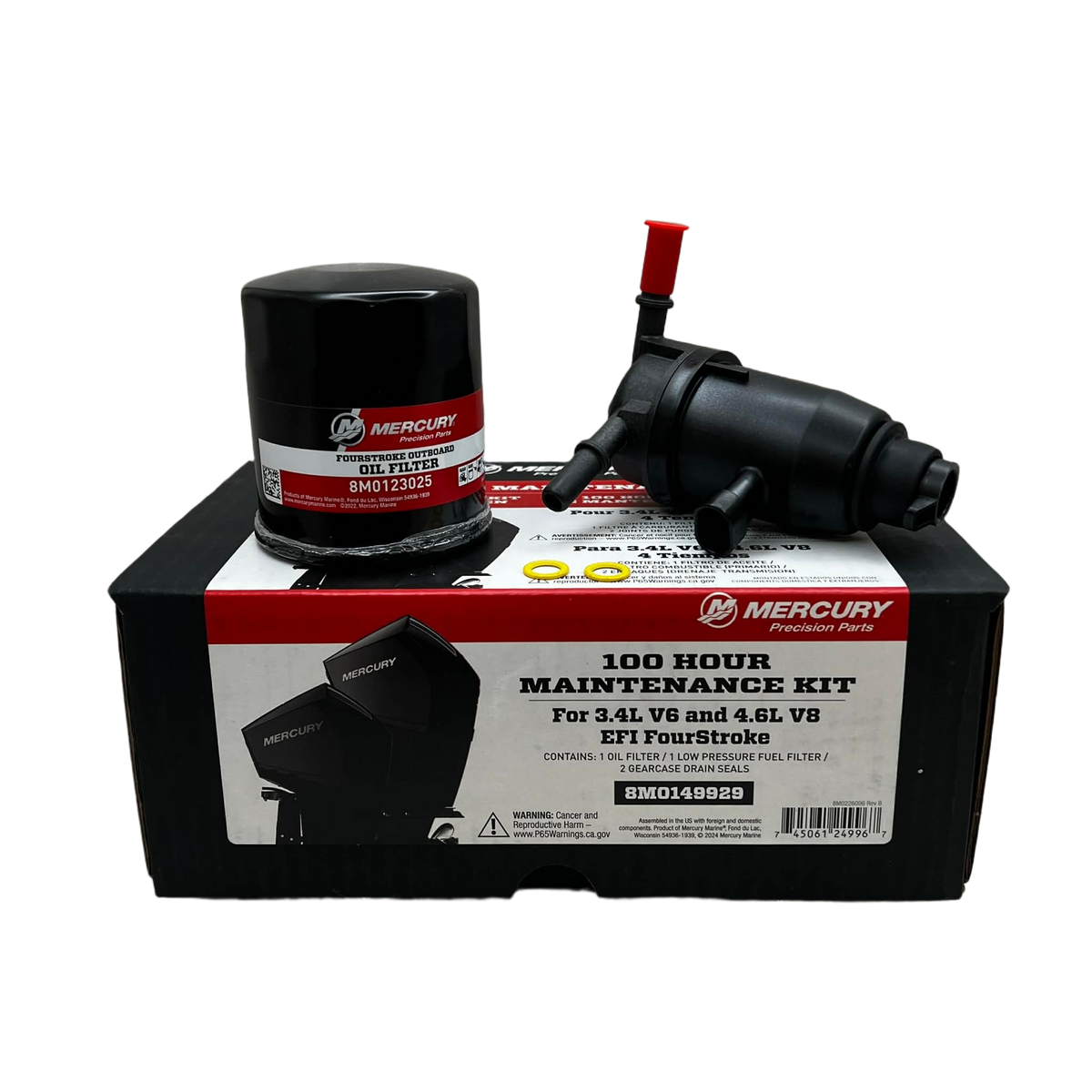 Mercury servicekit 100 timer 8M0149929 – V6 / V8 – med olje
