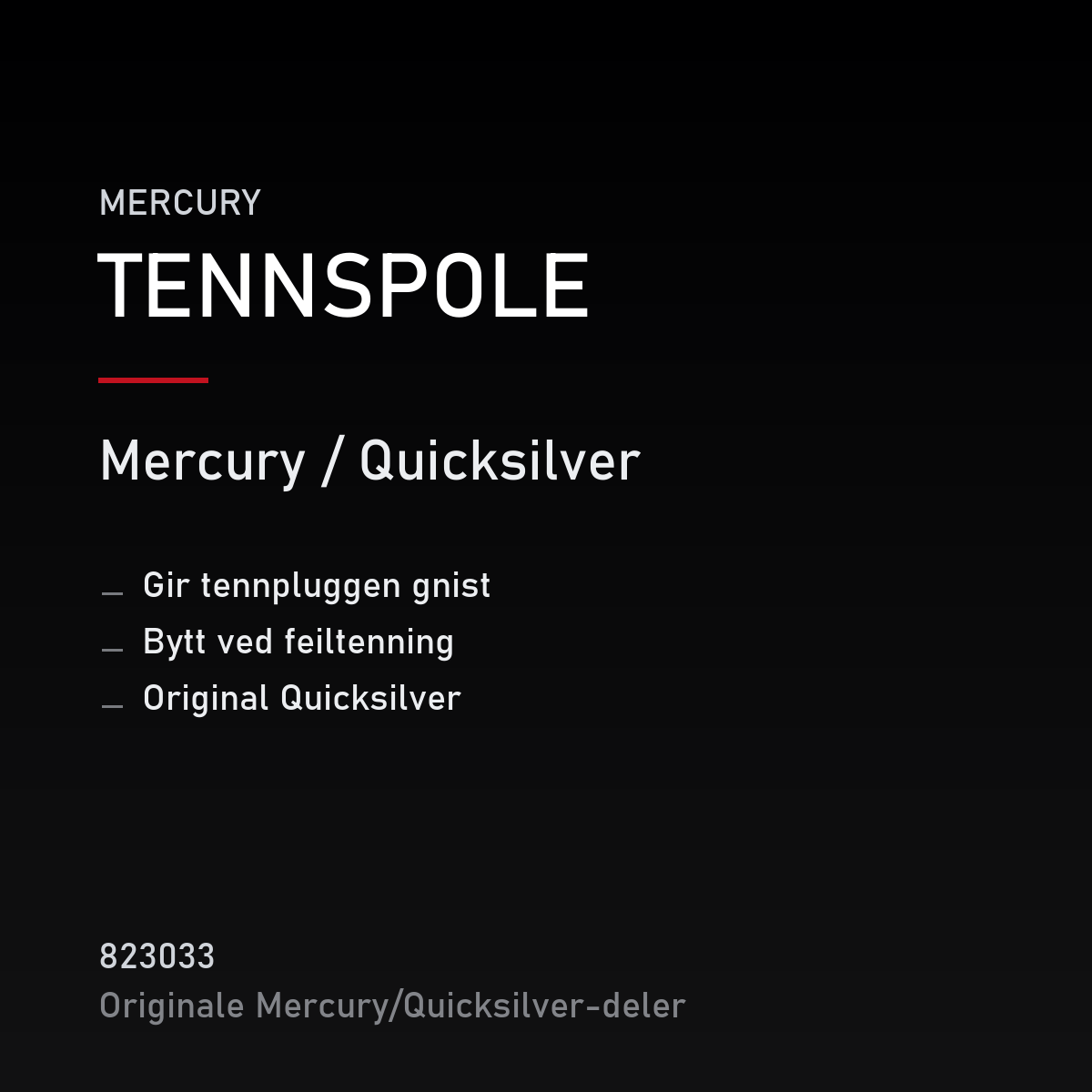Quicksilver tennspole 823033 – Mercury – produktkort