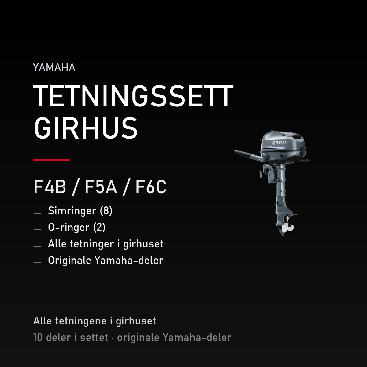 Yamaha F4B – Yamaha F4B / F5A / F6C – tetningssett girhus