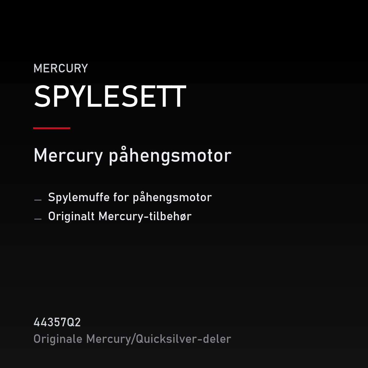 spylemuffe for påhengsmotor