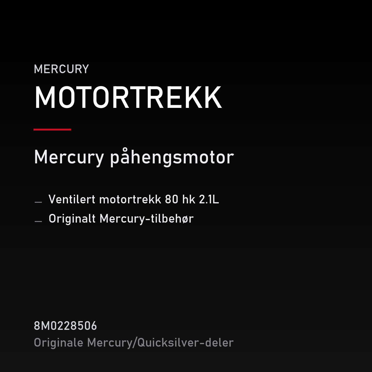 ventilert motortrekk 80 hk 2.1L