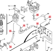 Yamaha slangeklemme / hose clip – OEM 90467-09M17-00