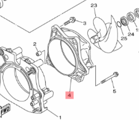 Yamaha 99999-04523 Housing, Impeller – Jet Unit