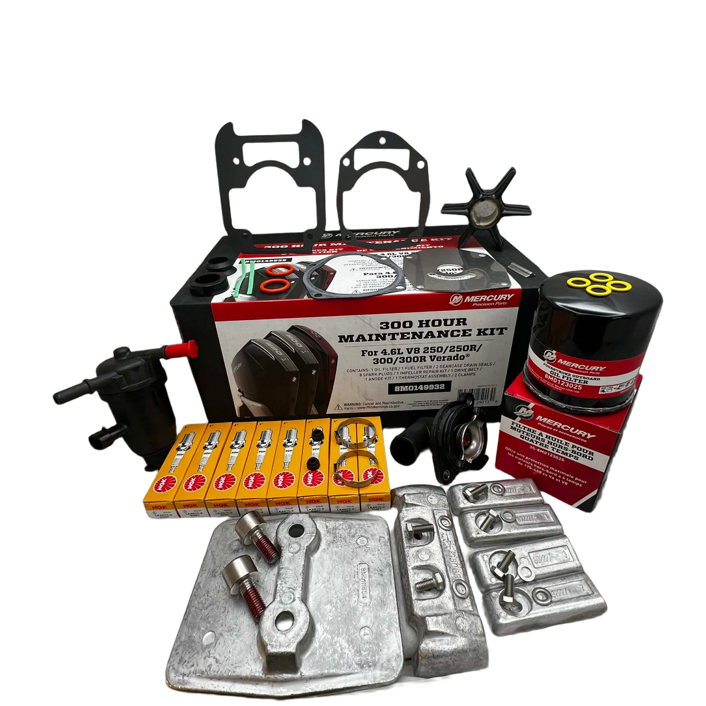 Mercury servicekit 300 timer – 4.6L V8 Verado / SeaPro (med impeller)