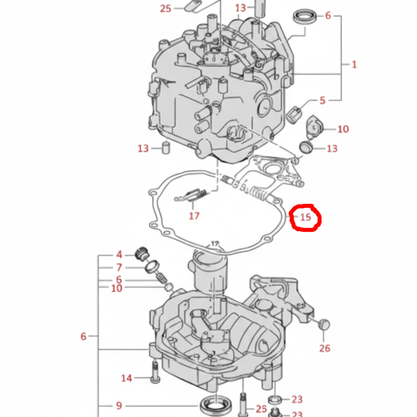 Suzuki 11351-97L00 Sylinderpakning (Cylinder Gasket) – DF4A / DF5A / DF6A