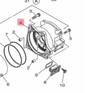 Yamaha Impeller Housing 6HM-R1312-00 (2020+ 1.8L)