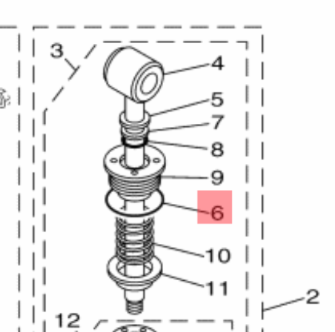 Yamaha Trim Cylinder End Screw O-Ring 63P-43861-20-00 – 150–350 HK