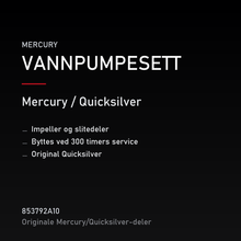 Quicksilver vannpumpesett 853792A10 – Mercury – produktkort
