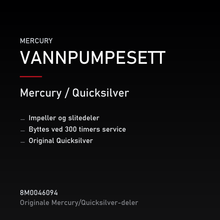 Quicksilver vannpumpesett 8M0046094 – Mercury – produktkort