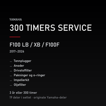 Yamaha F100 LB / XB / F100F (2017–2026) – 300-timers service – innhold i settet