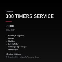Yamaha F100B (2006–2009) – 300-timers service – innhold i settet