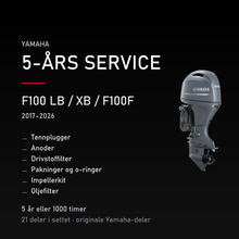 Yamaha F100-LB-XB – Yamaha F100 LB / XB / F100F (2017–2026) – 5-års service