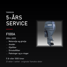 Yamaha F100A – Yamaha F100A (2004–2005) – 5-års service