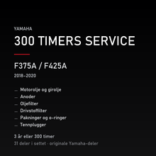 Yamaha F375A / F425A (2018–2020) – 300 timers service – innhold i settet