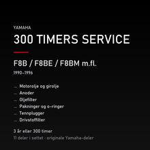 Yamaha F8B / F8BE / F8BM m.fl. (1990–1996) – 300 timers service – innhold i settet