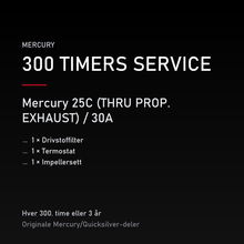 Mercury 2-takt servicekit 300 timer – 25C (THRU PROP. EXHAUST) / 30A – servicekit