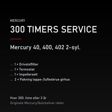 Mercury 2-takt servicekit 300 timer – 40, 400, 402 2-syl. – servicekit