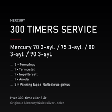 Mercury 2-takt servicekit 300 timer – 70 3-syl. / 75 3-syl. / 80 3-syl. / 90 3-syl. – servicekit
