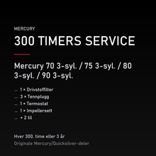 Mercury 2-takt servicekit 300 timer – 70 3-syl. / 75 3-syl. / 80 3-syl. / 90 3-syl. – servicekit