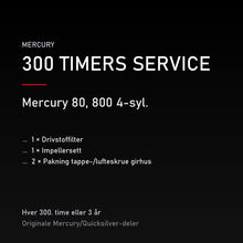 Mercury 2-takt servicekit 300 timer – 80, 800 4-syl. – servicekit