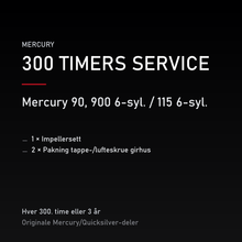 Mercury 2-takt servicekit 300 timer – 90, 900 6-syl. / 115 6-syl. – servicekit