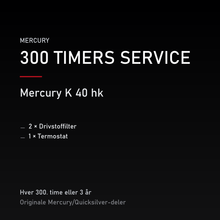 Mercury 2-takt servicekit 300 timer – K 40 hk – servicekit