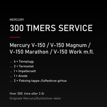 Mercury 2-takt servicekit 300 timer – V-150 / V-150 Magnum / V-150 Marathon / V-150 Work m – servicekit
