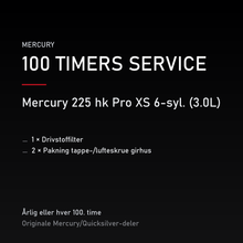Mercury Optimax servicekit 100 timer – 225 hk Pro XS 6-syl. (3.0L) – servicekit