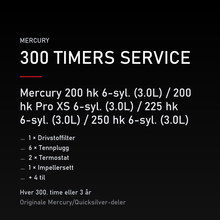 Mercury Optimax servicekit 300 timer – 200 hk 6-syl. (3.0L) / 200 hk Pro XS 6-syl. (3.0L)  – servicekit