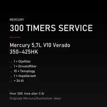 Mercury servicekit 300 timer 8M0207808 – 5,7L V10 Verado 350–425HK – servicekit
