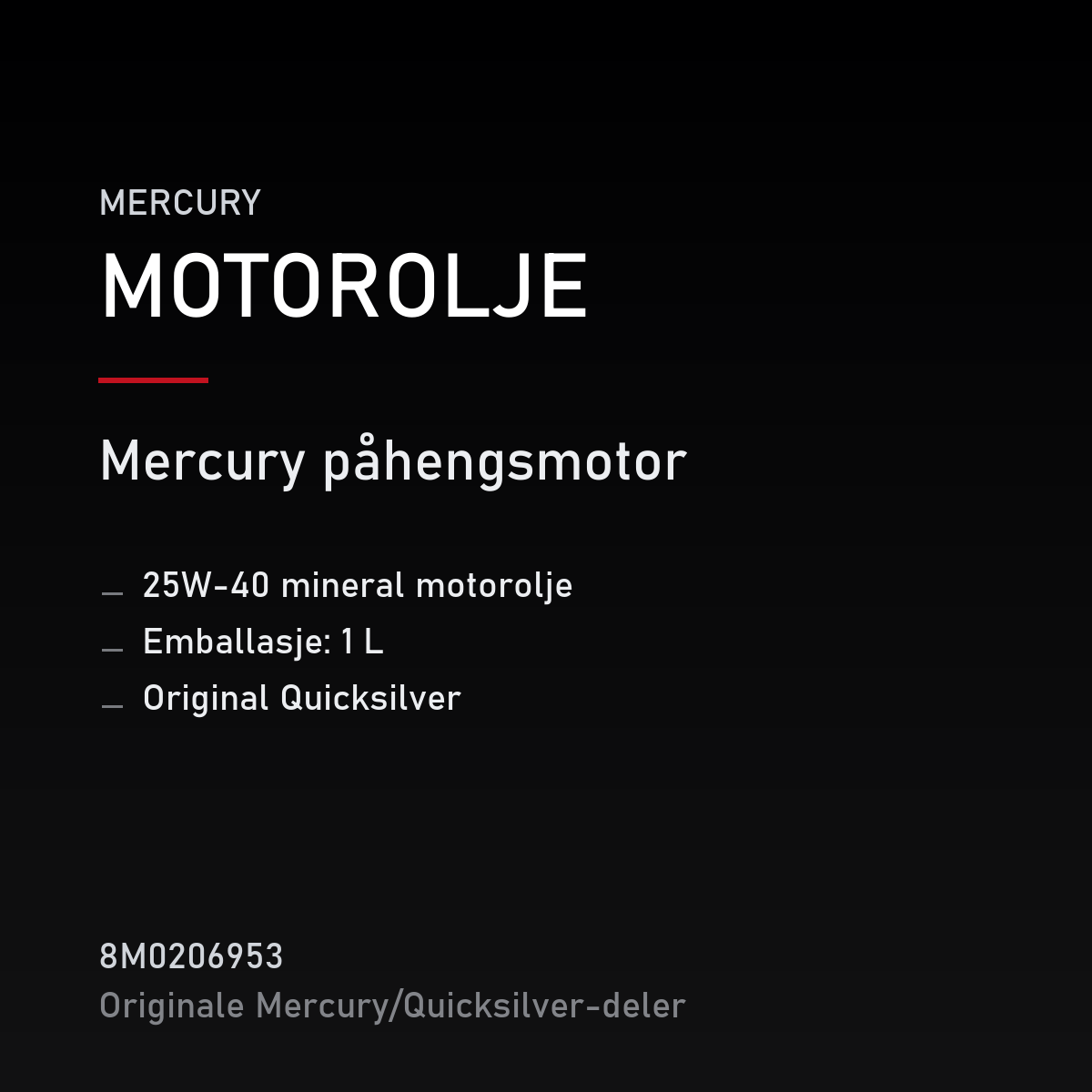 25W-40 mineral motorolje 1 L