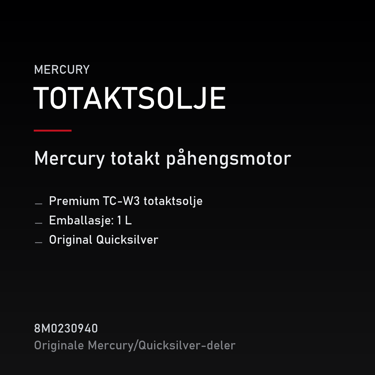 Premium TC-W3 totaktsolje 1 L