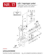 Yamaha Sliteplate vannpumpe 63V-44323-00