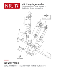Yamaha Støvtetning trim 64E-43822-00
