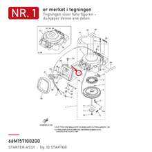 Yamaha Startapparat 66M-15710-02 – nr. 1 i tegningen fra produsentens delekatalog