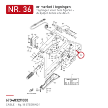 Yamaha Girwire 67G-48321-10 – nr. 36 i tegningen fra produsentens delekatalog