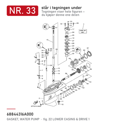 Yamaha Pakning 688-44316-A0
