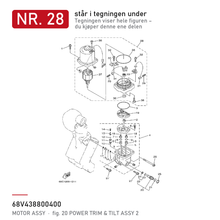 Yamaha Trimmotor 68V-43880-04 – nr. 28 i tegningen fra produsentens delekatalog