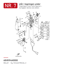 Yamaha Relé 68V-8194A-00 – nr. 7 i tegningen fra produsentens delekatalog
