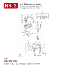 Yamaha Drivstoffilter 6CB-24501-01 – nr. 3 i tegningen fra produsentens delekatalog