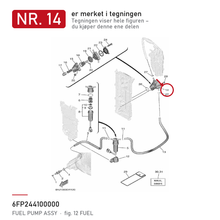 Yamaha Drivstoffpumpe 6FP-24410-00 – nr. 14 i tegningen fra produsentens delekatalog