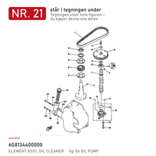Yamaha Oljefilter 6G8-13440-00 – nr. 21 i tegningen fra produsentens delekatalog