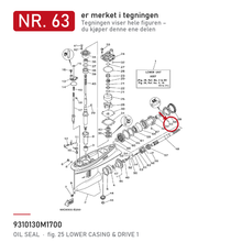 Yamaha Simring girhus 93101-30M17-00 – nr. 63 i tegningen fra produsentens delekatalog