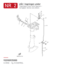 Yamaha O-ring 93210-09350-00 – nr. 2 i tegningen fra produsentens delekatalog