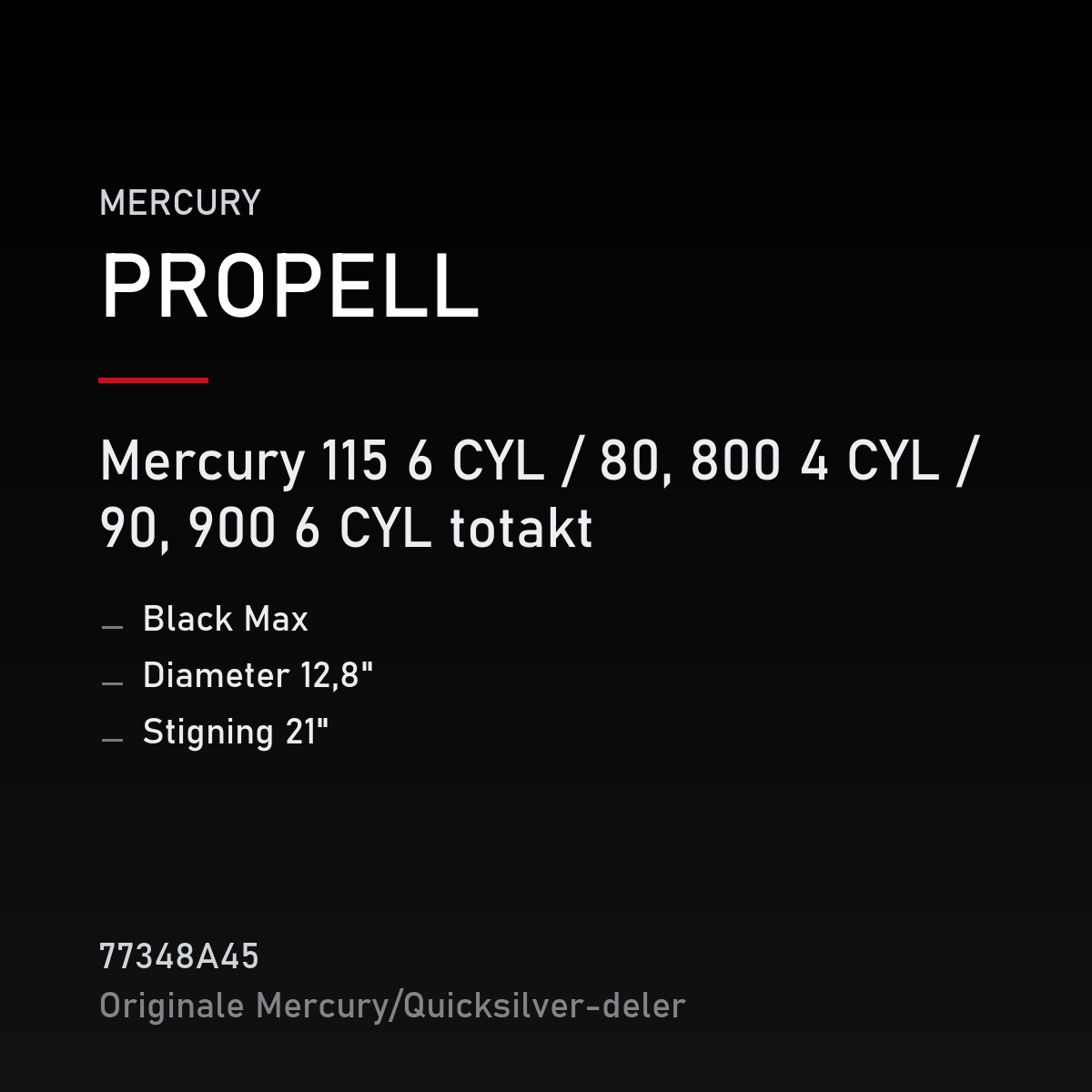 Propell Black Max 12,8 x 21 – propell