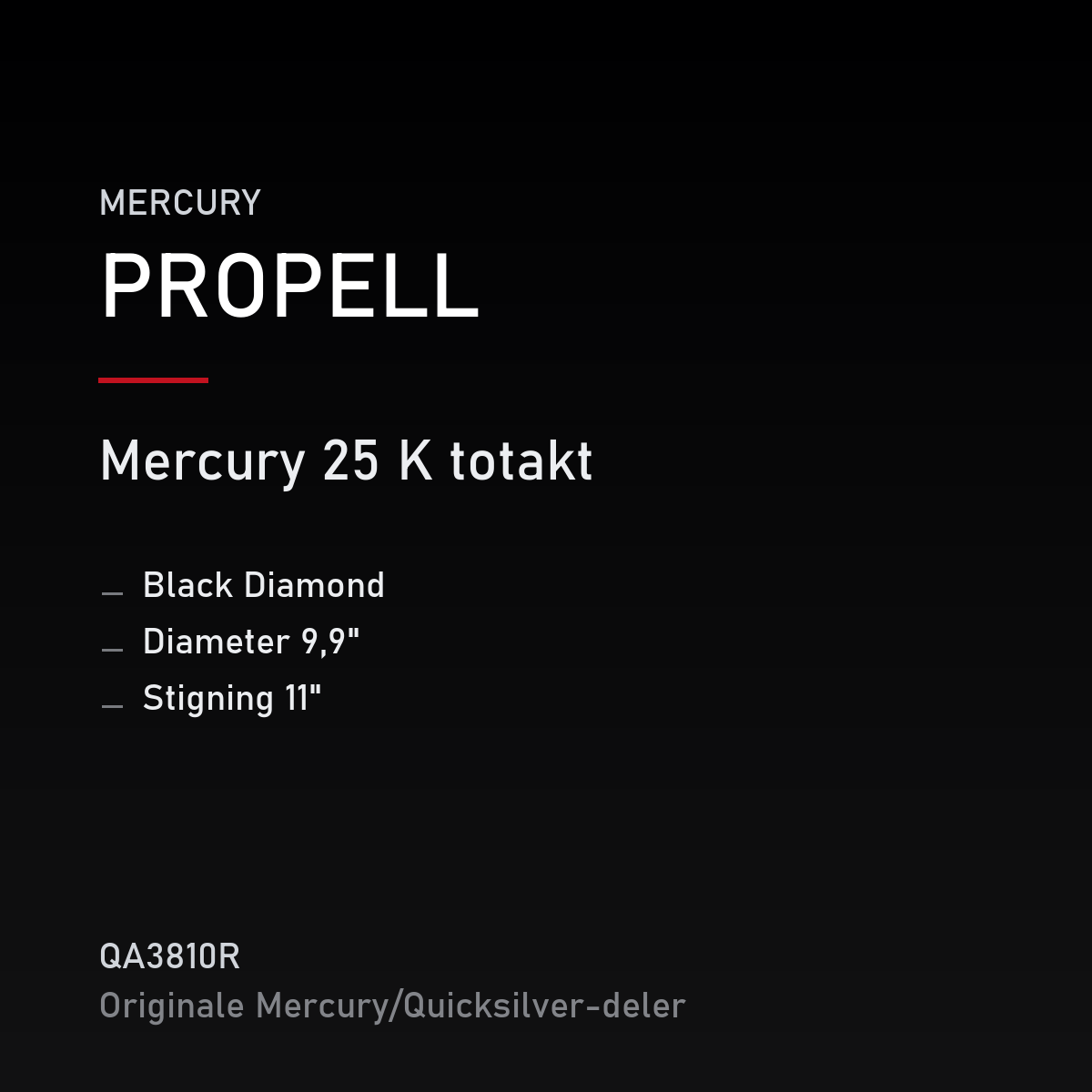 Propell Black Diamond 9,9 x 11 – propell