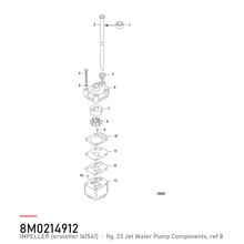 Quicksilver Impeller 8M0214912 – Mercury – tegning av hele figuren fra produsentens delekatalog