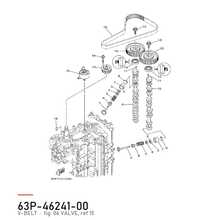 Yamaha Registerreim 63P-46241-00 – tegning fra Yamahas delekatalog