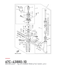 Yamaha Powertrim-motor 67C-43880-10 – tegning fra Yamahas delekatalog