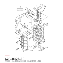 Yamaha Anode 67F-11325-00 – tegning fra Yamahas delekatalog